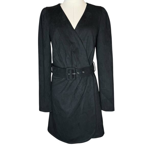 Jason Wu Faux Suede Wrap Dress - Picture 1 of 7